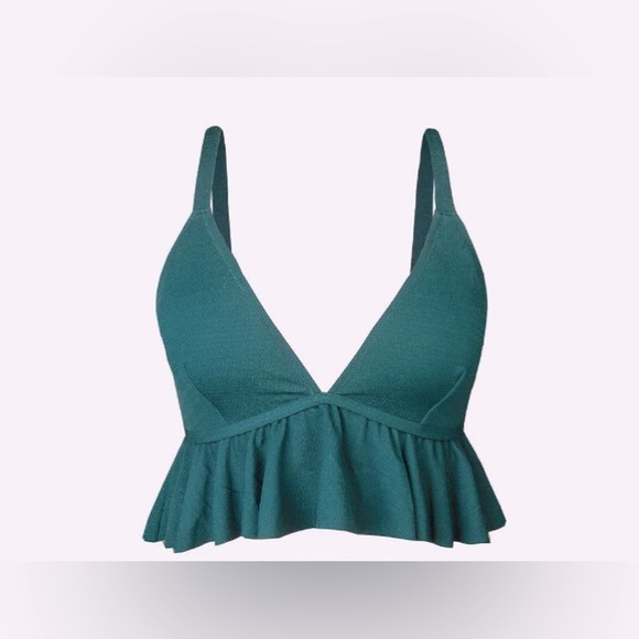 V-Neck Ruffle Hem Bikini Top - Picture 7 of 10